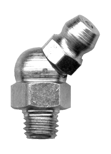 M10-1.0 x 23.5mm Steel Male Metric 45° Grease Nipple  GNM-345