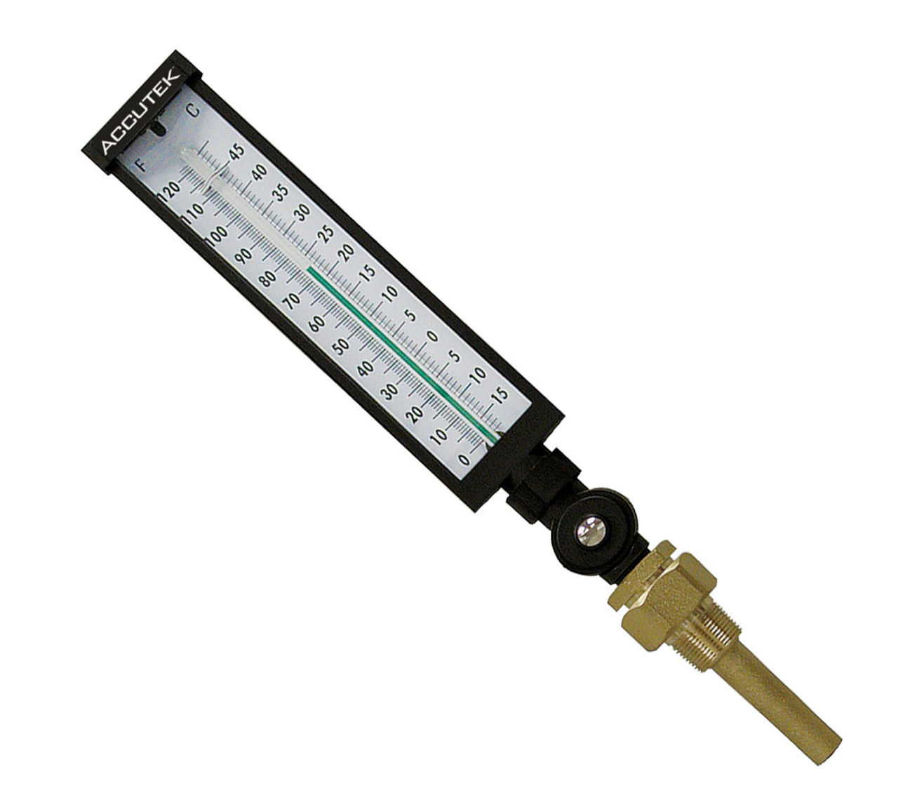 -20°C ~ 120°C w/5" Face - Stainless Case - 2-1/2" Stem - Adjustable Mount - Thermometer  TH-250SS25ADJ5-D