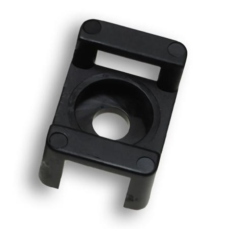 100Pc. 1/4" Black UV Resistant Cable Tie Screw Mount  A-SM2-0-C