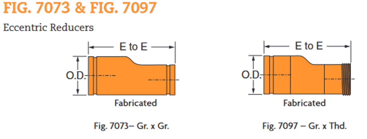 Fig. 7073 Eccentric Reducer 10 x 6"