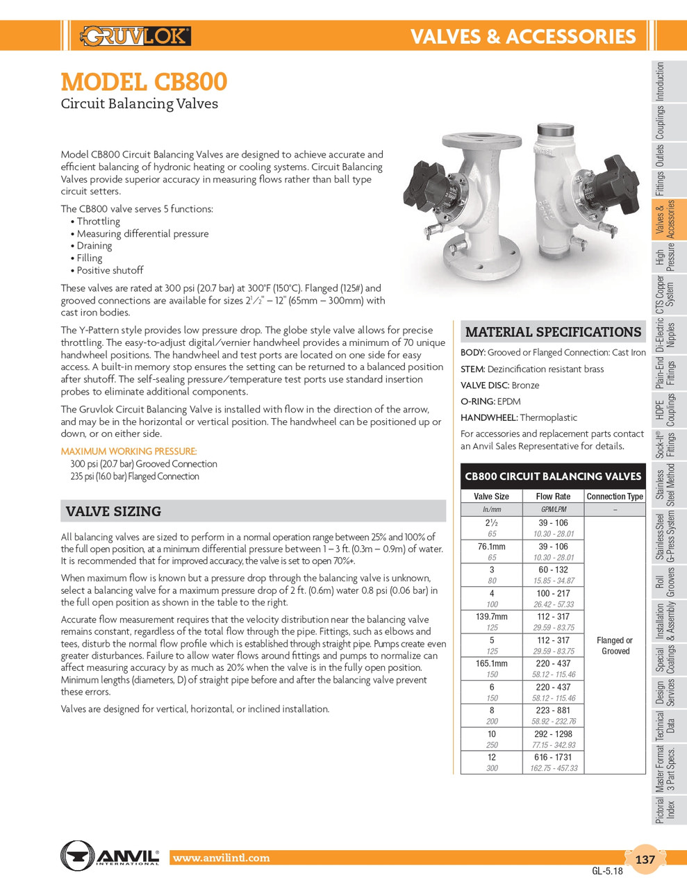Model CB800 Circuit Balancing Valve 5"