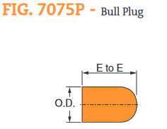 Fig. 7075P Plain End Bull Plug 6"