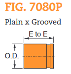 Fig. 7080P Adapter Nipple 6"