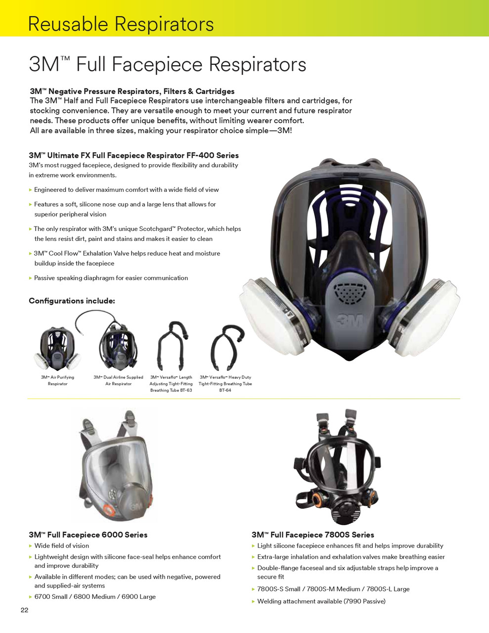 6000DIN Series Powerflow Full Face Mask for 3M® PAPR - Medium  6800DIN