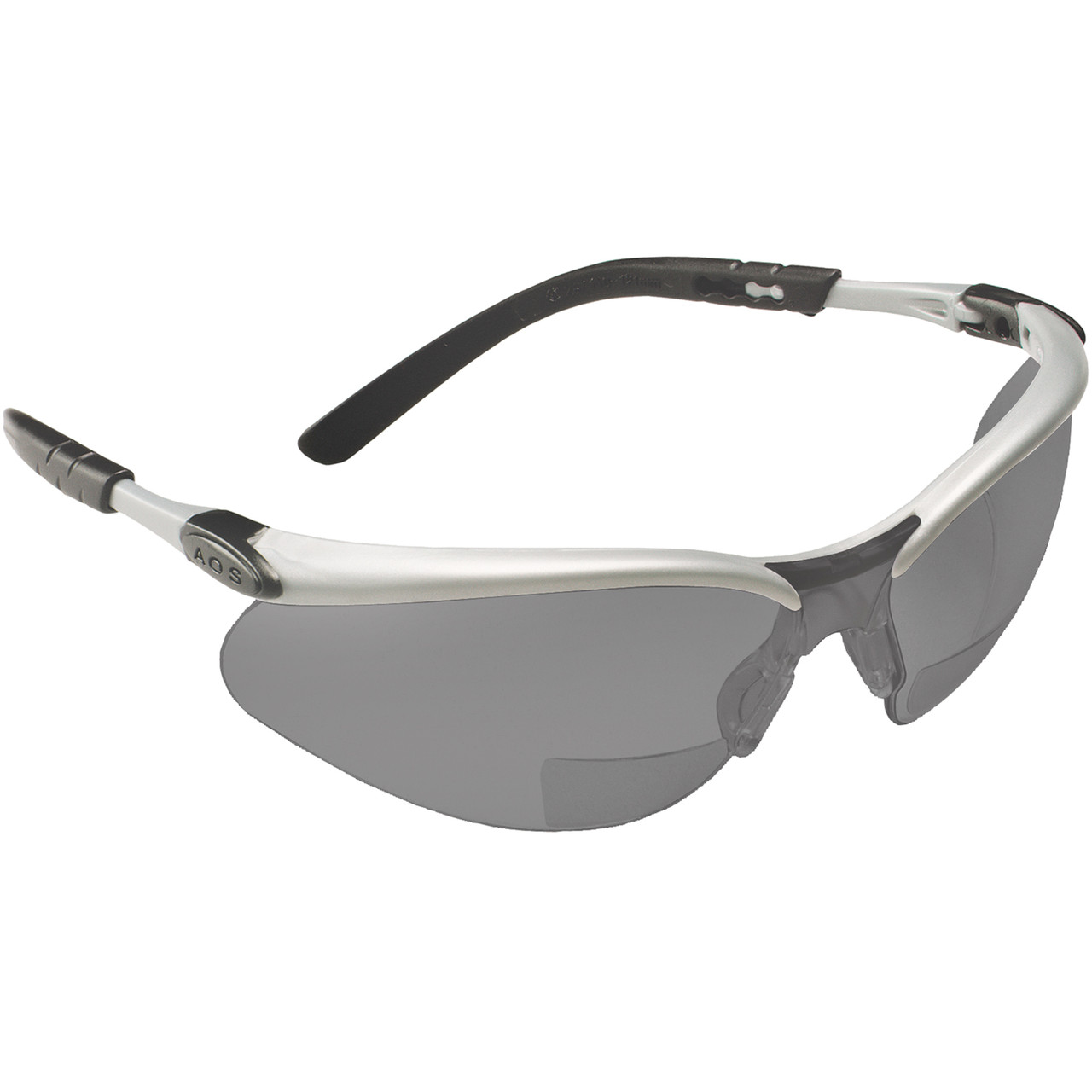 BX® Readers Safety Glasses w/Grey Smoke Lens +2.0 Diopter  11378-00000-20