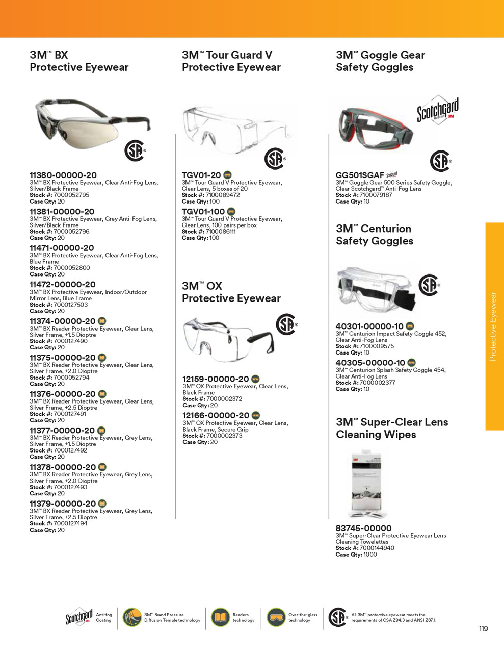 Tour Guard® V Series Safety Glasses Dispenser Pack   TGV01-20