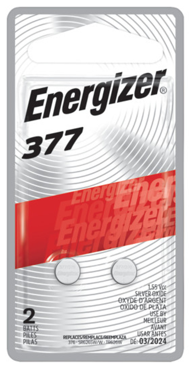 377 Silver Oxide Button Battery (2/pk)    377BPZ-2