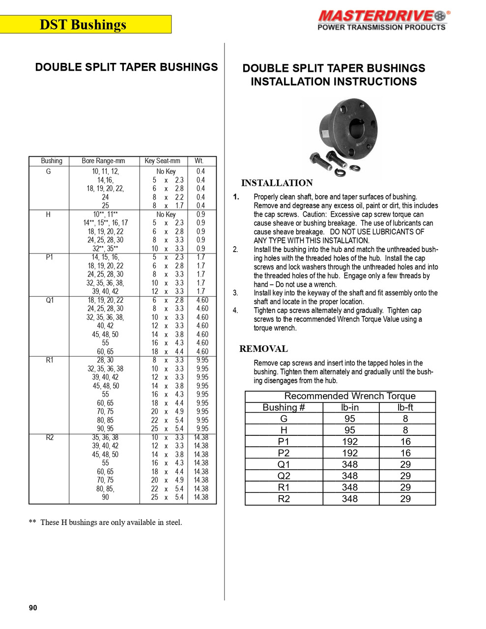 1/2" Shaft "Browning®" Taper Lock Bushing   G-1/2