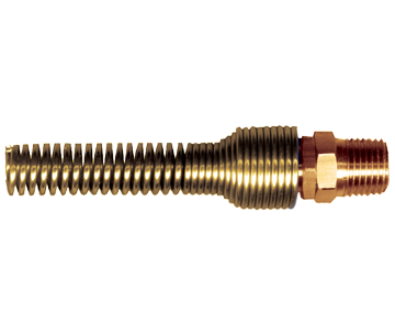1/4" Brass Self-Storing Hose Male NPT Swivel - Compression w/Spring Guard Assembly  1978-4B