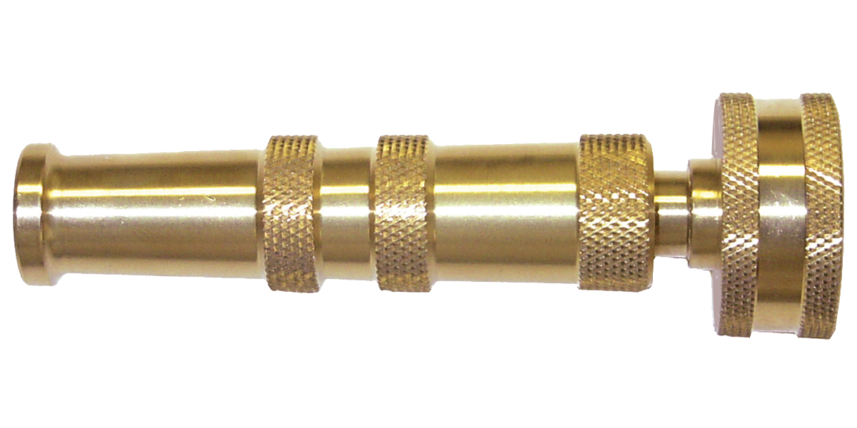 3/4"-11.5 x 4" Brass Adjustable Water Hose Twist Nozzel  GHTN