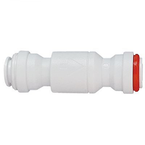 1/4" JG® White Polypropylene Female Push-To-Connect Check Valve  1/4SCV