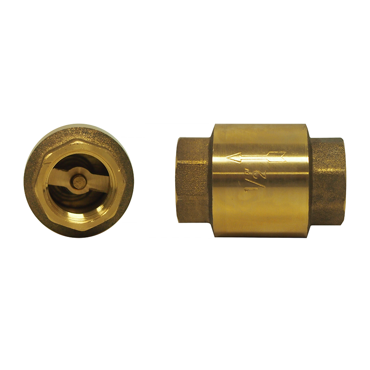 1-1/2" Cast Brass 250 PSI Female NPT Check Valve - 1 PSI Crack Pressure  103CV-K