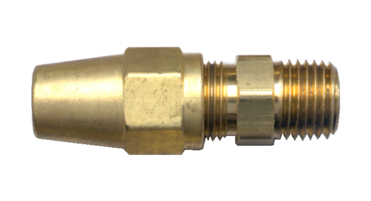 3/8 x 3/8" Brass DOT Metal Line Compression - Male NPT Connector  1168-6C