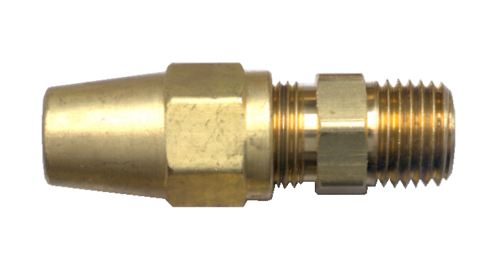1/2 x 3/8" Brass DOT Metal Line Compression - Male NPT Connector  1168-8C