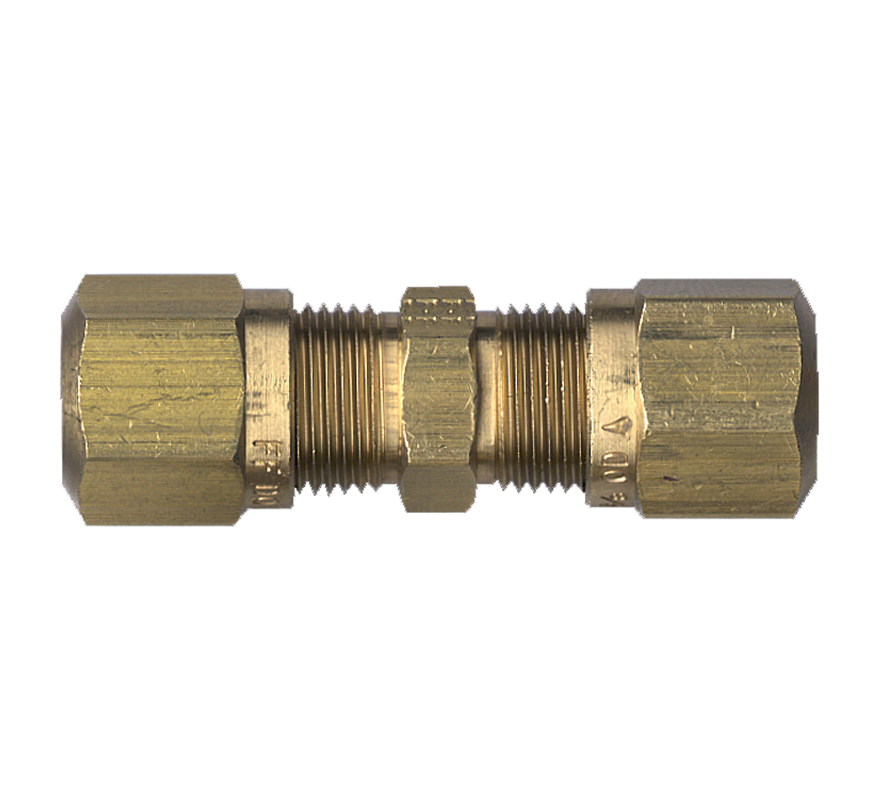 3/8" Brass DOT Poly Line Compression Union   1462-6