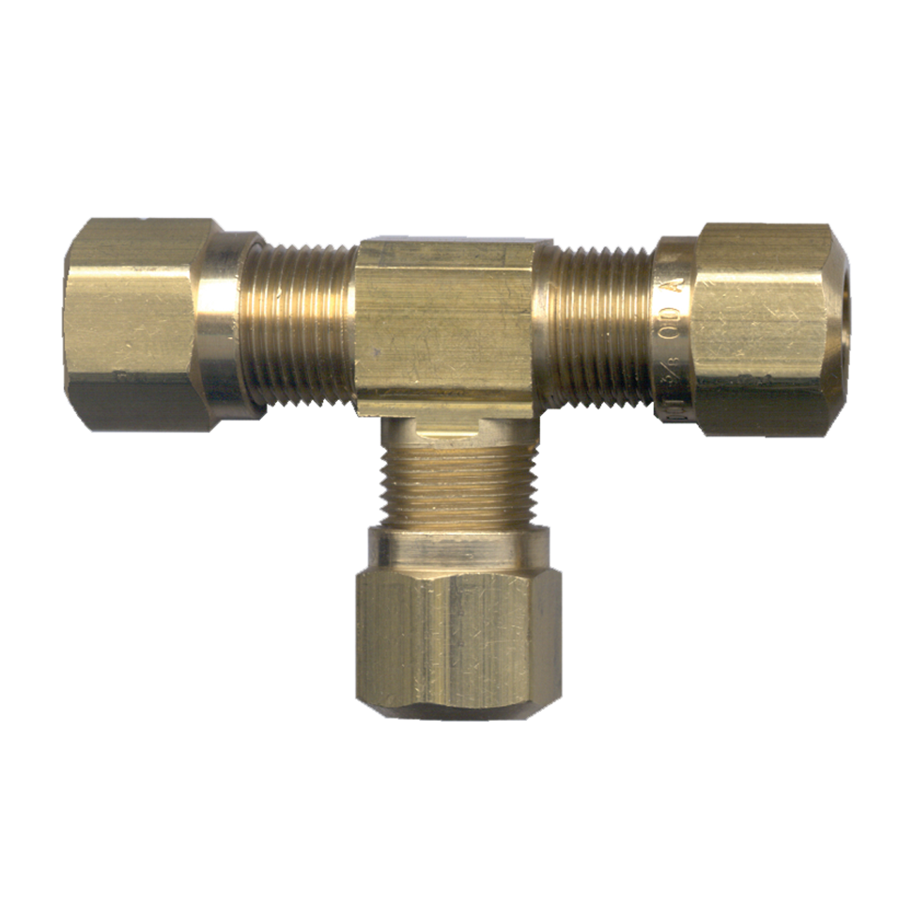 3/8 x 3/8 x 1/4" Brass DOT Poly Line Compression Reducing Tee  1464R-64