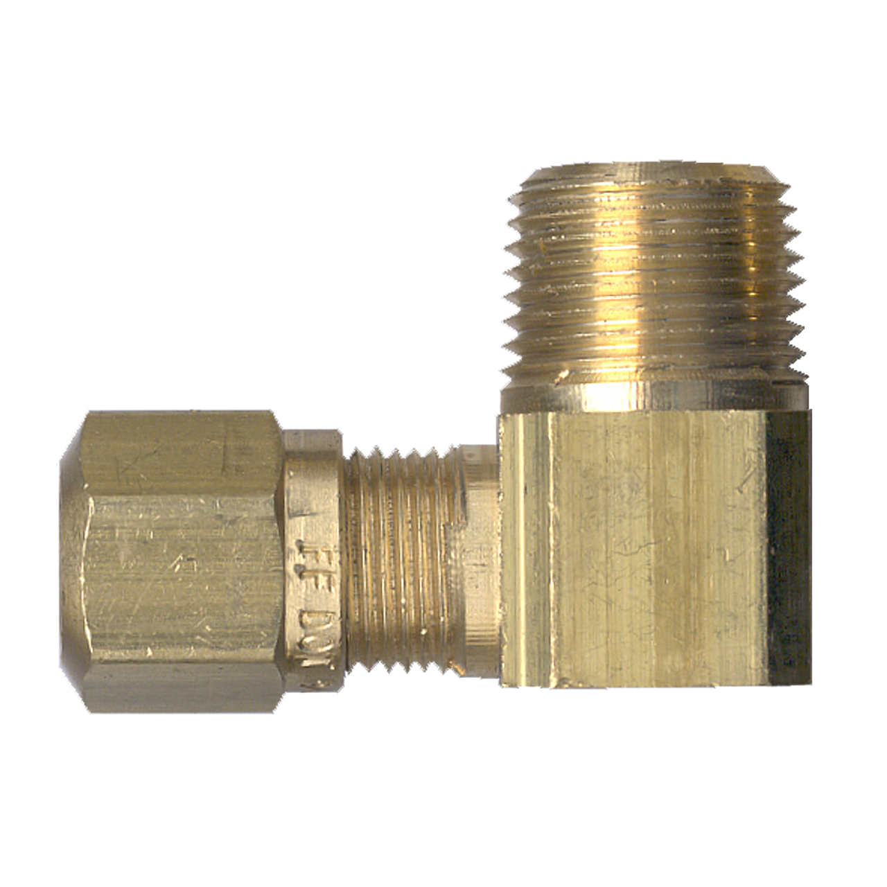 5/8 x 3/4" Brass DOT Poly Line Compression - Male NPT 90° Elbow  1469-10E