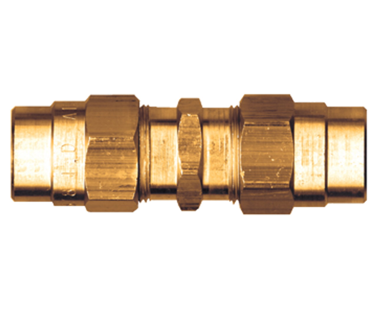 3/8 x 3/8" Brass DOT Air Brake Hose Compression Nut/Sleeve/Coupler Assembly  1492-6C