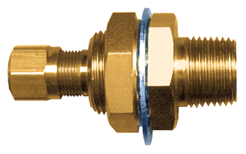 3/8 x 1/2 x 1/4" Steel DOT Poly Line Compression - Male NPT Terminal Bolt  1498N-6D