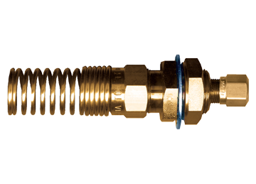 3/8 x 3/8" Steel DOT Poly Line Compression - Male NPT Terminal Bolt w/Spring Guard  1499N-6