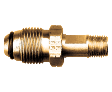 .885"-14 x 1/4" Brass Male POL (CGA510) Propane Nut - Fits 1/4 NPT Stem  2002-B