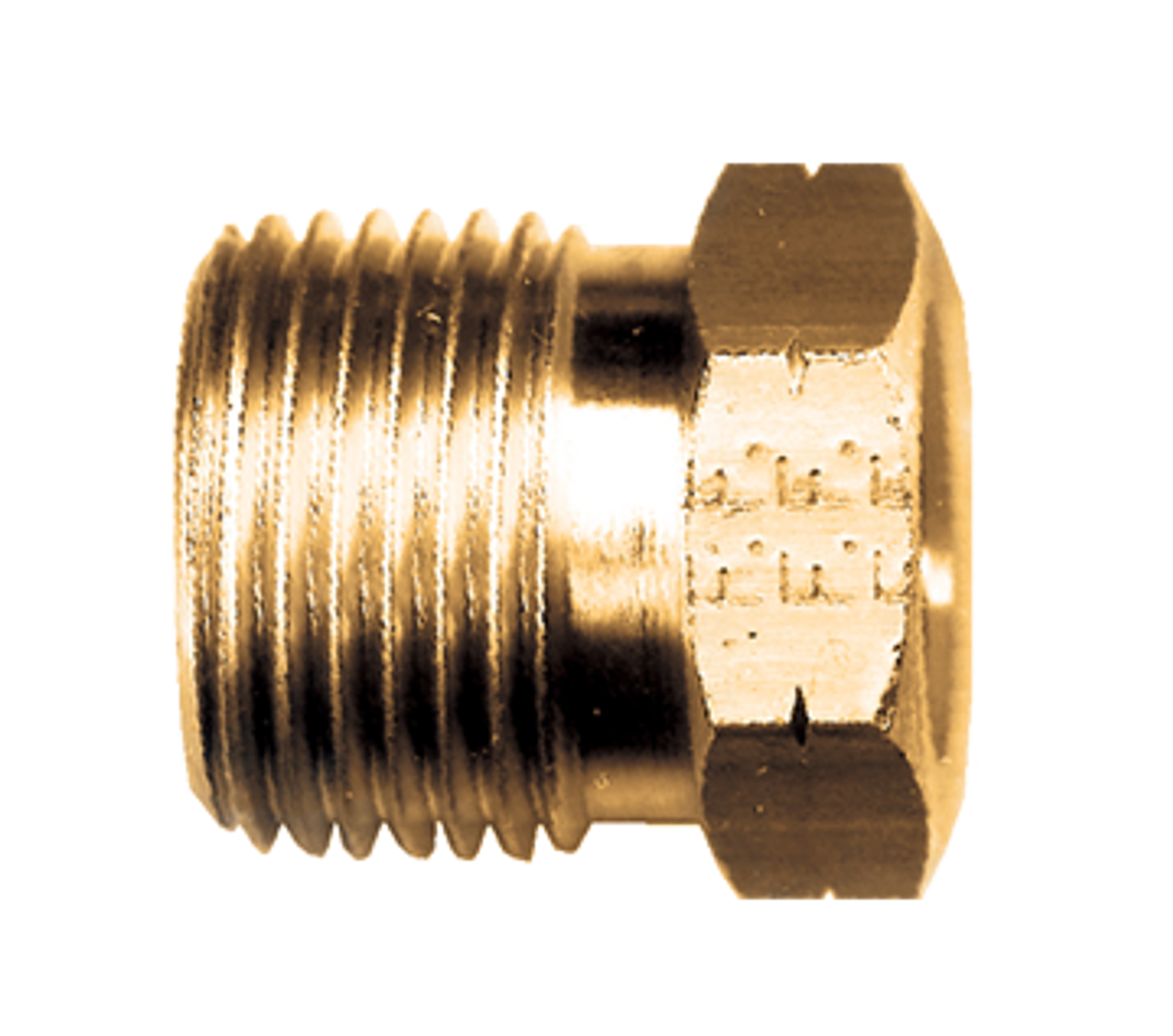 .885"-14 x 1/4" Brass Male POL (CGA510) - Male NPT Propane Tailpiece Assembly  2002-H-HN