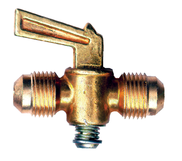 3/8" Brass Male SAE 45° Flare Shut Off Cock  2042-6
