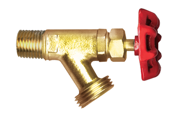 3/4"-11.5 x 1/2" Brass Male Water Hose - Male NPT 45° Water Valve  225-D