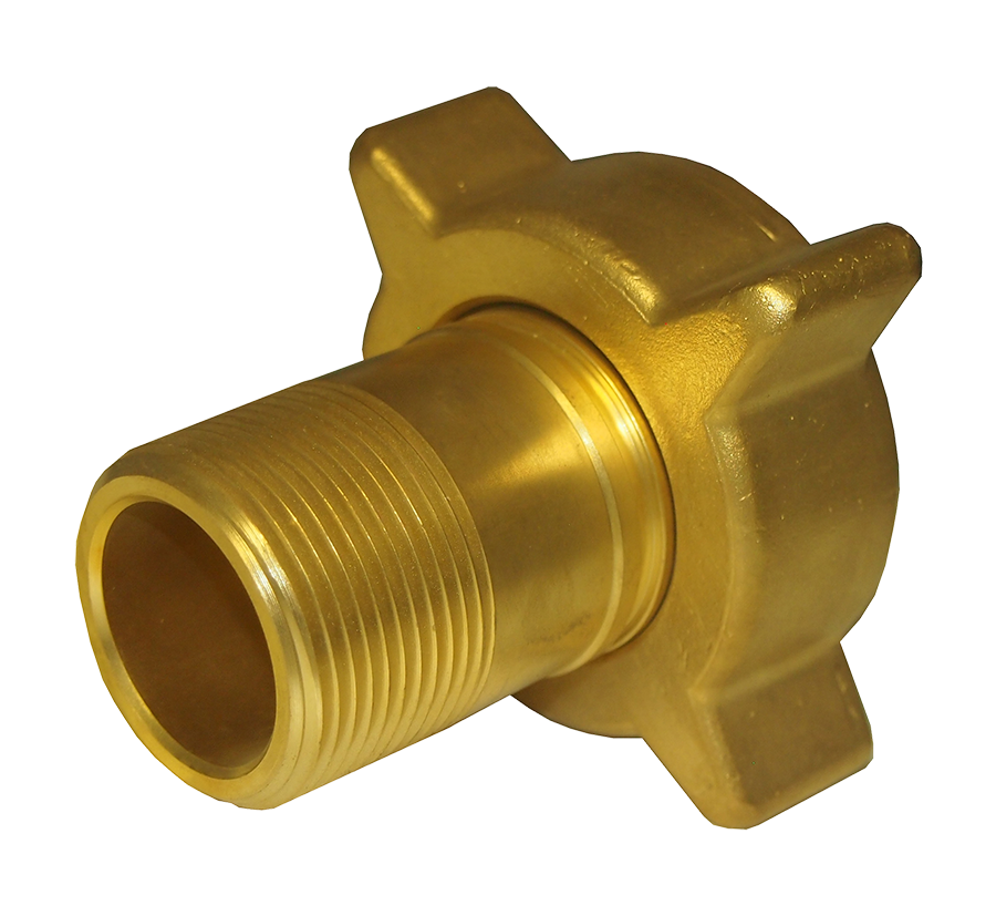 2-1/4 x 1-1/4" Brass Female ACME - Male NPT Propane Filler Coupling  2320