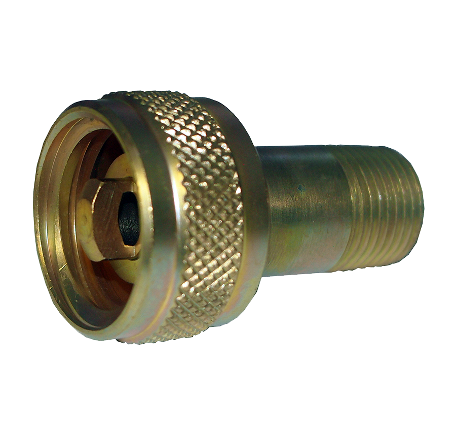 1-1/4 x 1/2" Brass Female ACME - Male NPT Propane Vapour Return Coupling  2341