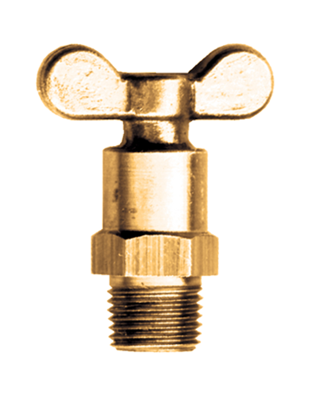 3/8" Brass NPT Needle Seat Drain Cock  242-C