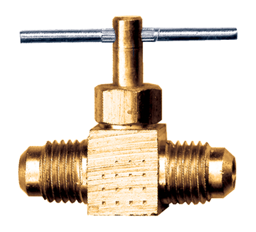 3/8" Brass Male SAE 45° Flare Needle Valve  3042-6