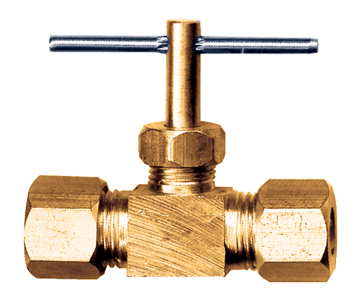 1/4" Brass Poly Line Compression Needle Valve  3462-4