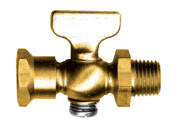 1/8" Brass Female NPT - Male NPT Shut-Off Cock  6120-A
