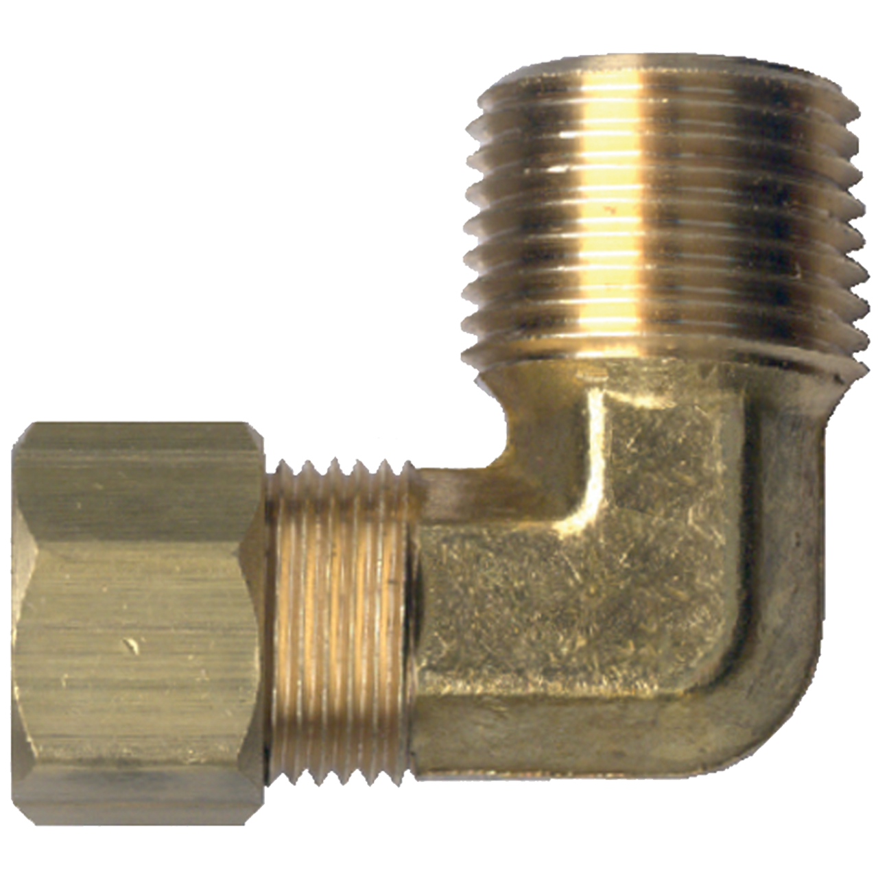 5/32 x 1/8" Brass Air Shift Compression - Male NPT 90° Elbow  869-2-1/2A