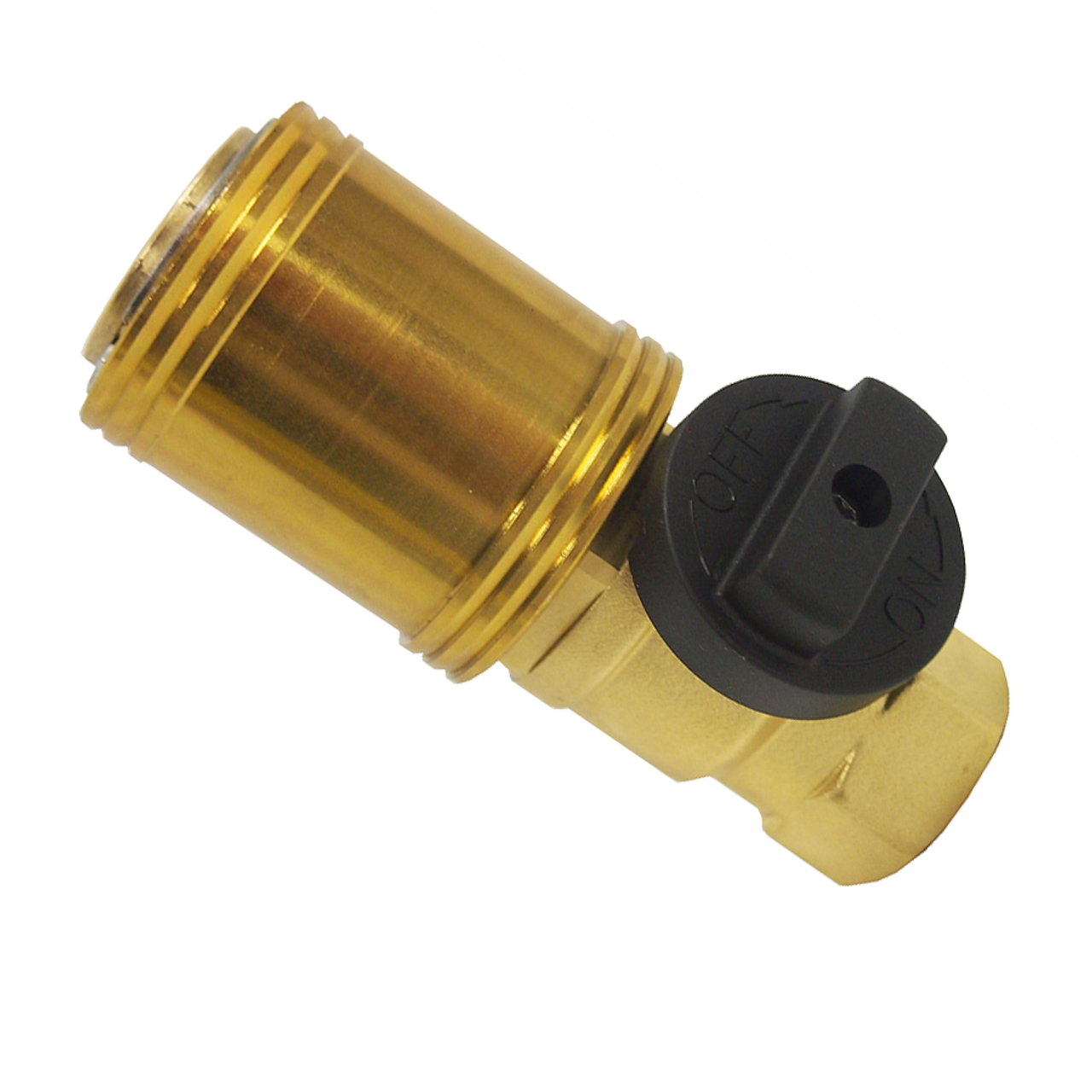 1/2" Brass Female Quick Disconnect Natural Gas Coupler w/Valve   ACM-BVQD-50