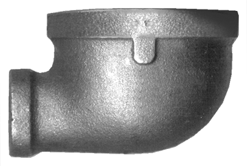 1-1/4 x 3/4" Sch. 40 Black Iron Female NPT 90° Reducing Elbow  BI-100-JE