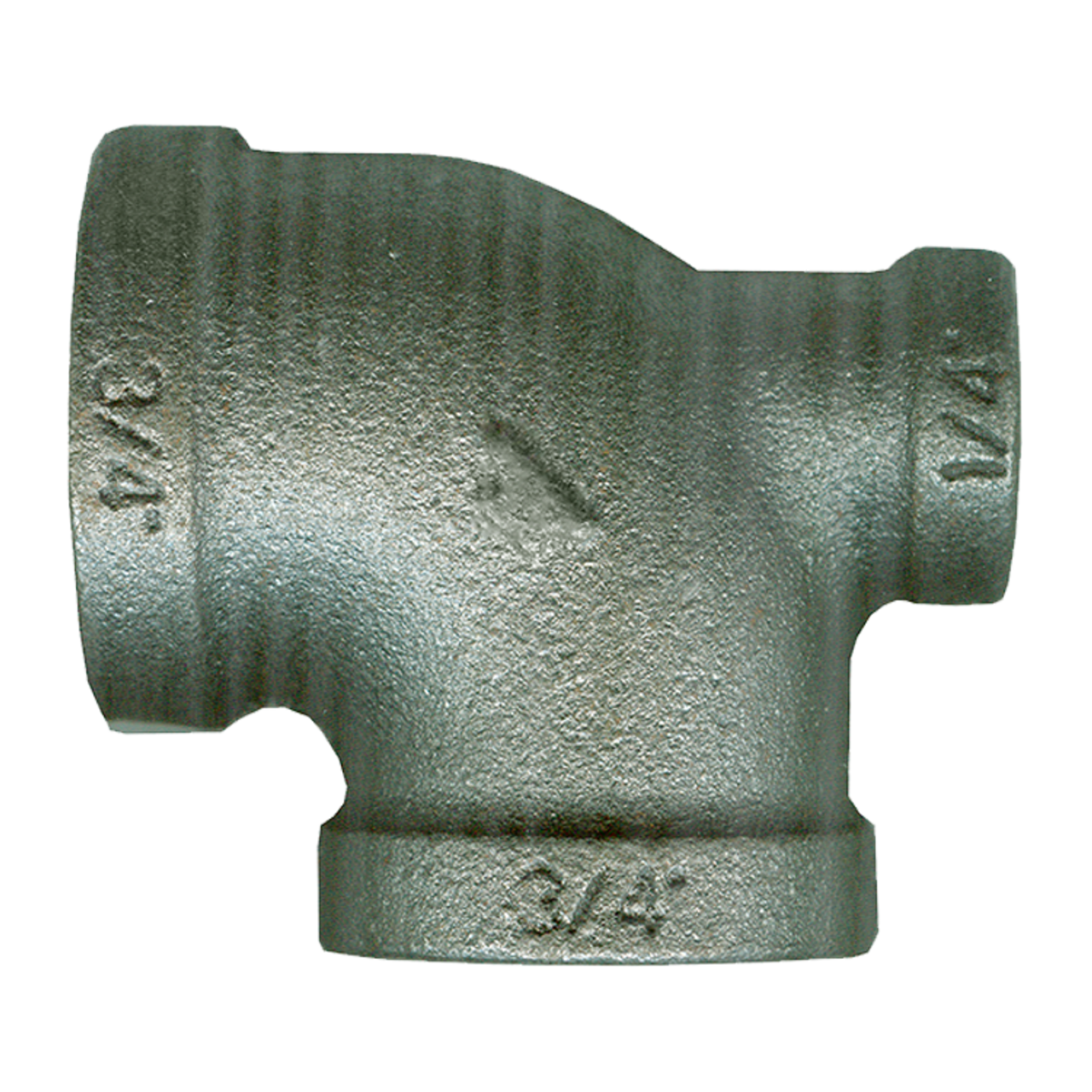 3/4 x 1/4 x 3/4" Sch. 40 Black Iron Female NPT Reducing Tee  BI-101-EBE