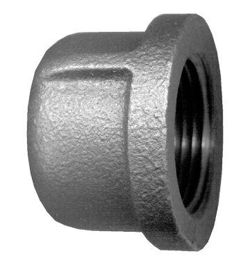 1" Sch. 40 Black Iron Female NPT Cap  BI-108-H