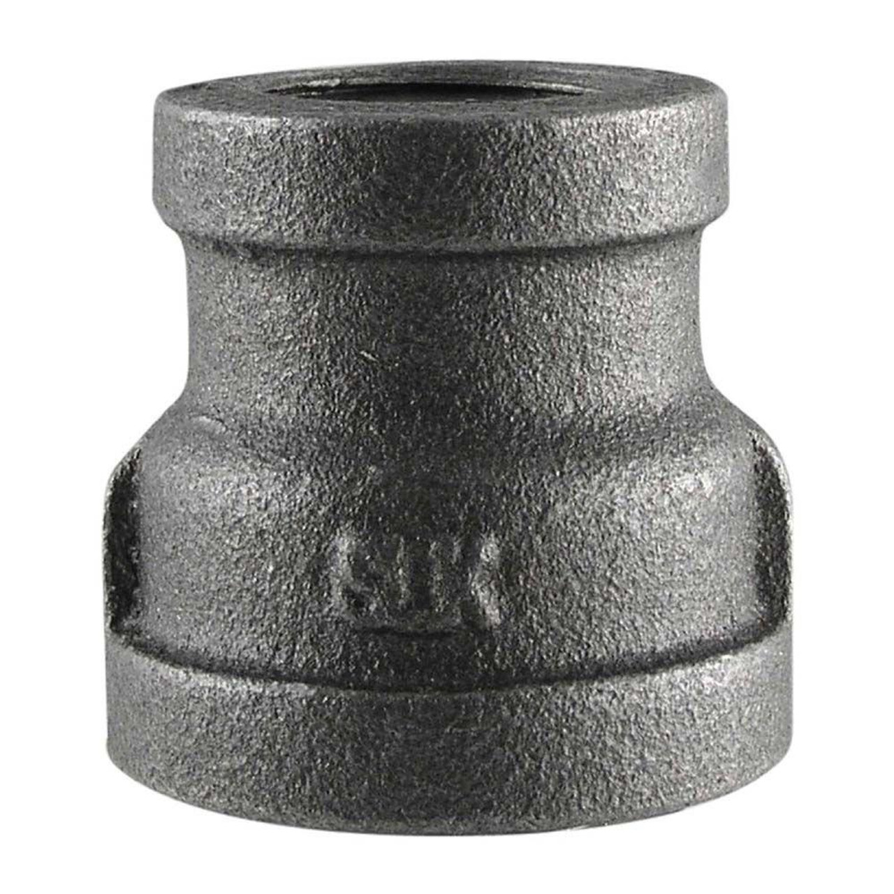 1 x 1/2" Sch. 40 Black Iron Female NPT - Female NPT Reducing Coupler  BI-119-HD