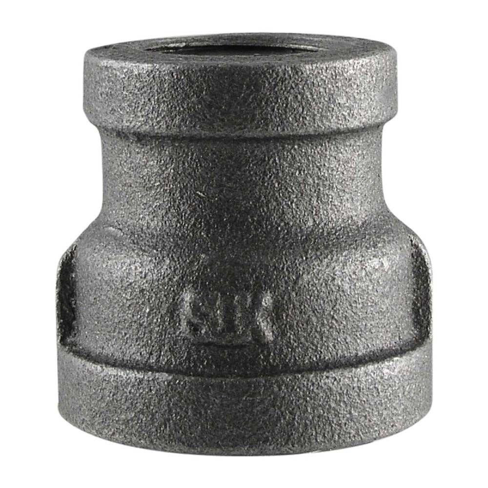 1-1/2 x 3/4" Sch. 40 Black Iron Female NPT - Female NPT Reducing Coupler  BI-119-KE