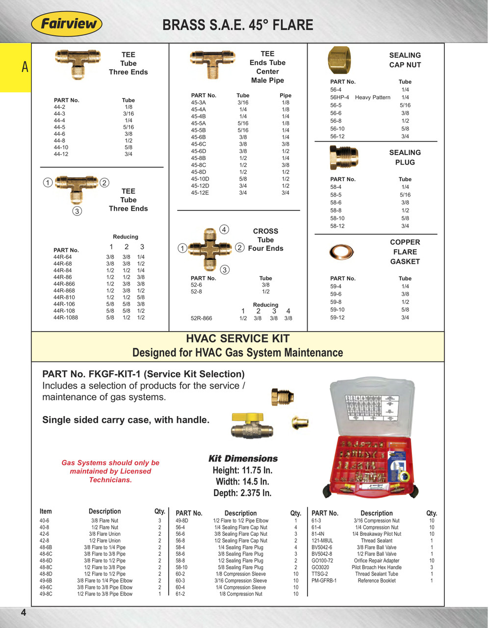 GAS/HVAC Field Service Kit  FKGF-KIT-1