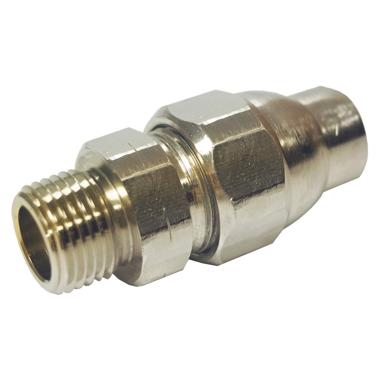 1 x 1" GAS-FLO® "One Touch" Chromed Brass CSST - Male NPT Adapter  GFPC48-16H