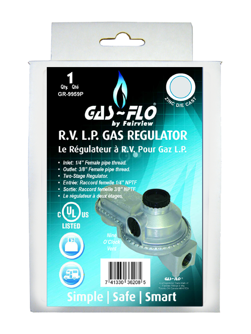 Compact Low Pressure Two Stage Propane Regulator  GR-9959