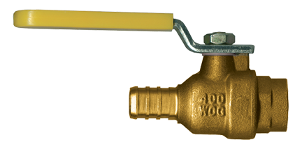 3/4" Lead Free Forged  Brass 400 PSI Male PEX Hose Barb - Female Sweat-On Ball Valve  LF-BVPEX2126SW-14