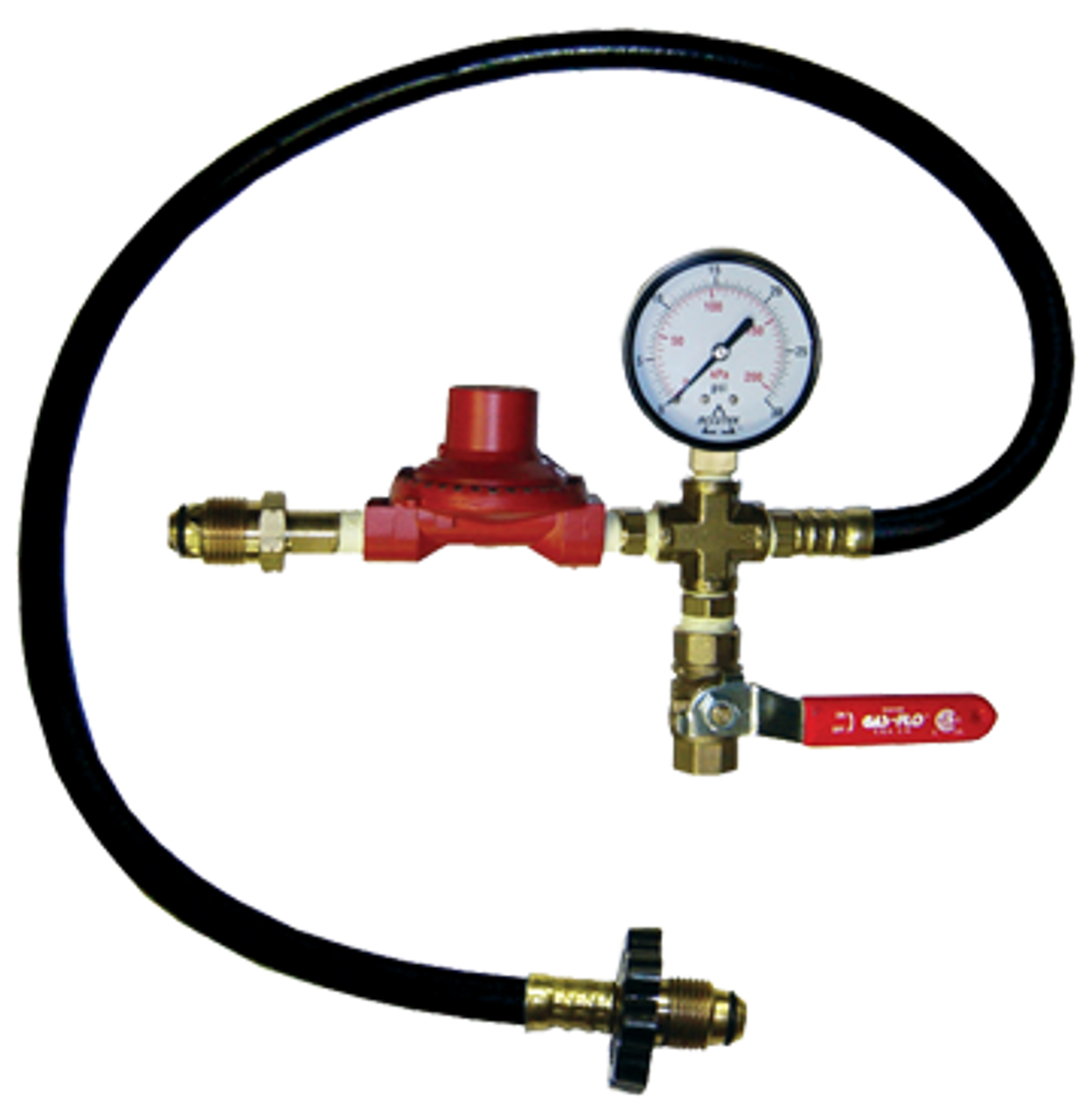 POL (CGA510) Propane Tank Purge Kit w/Gauge  LP-PURGE-1PG