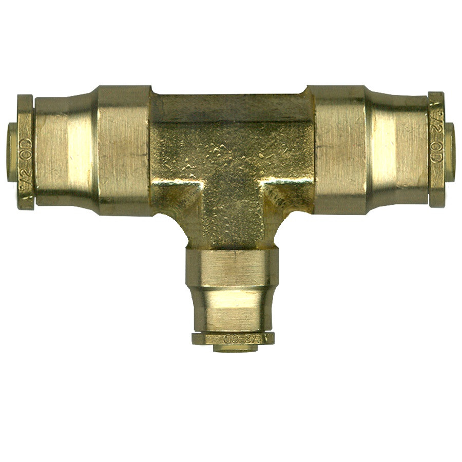 3/8 x 3/8 x 1/4" Brass DOT Push-To-Connect Reducing Tee  PC1464R-64