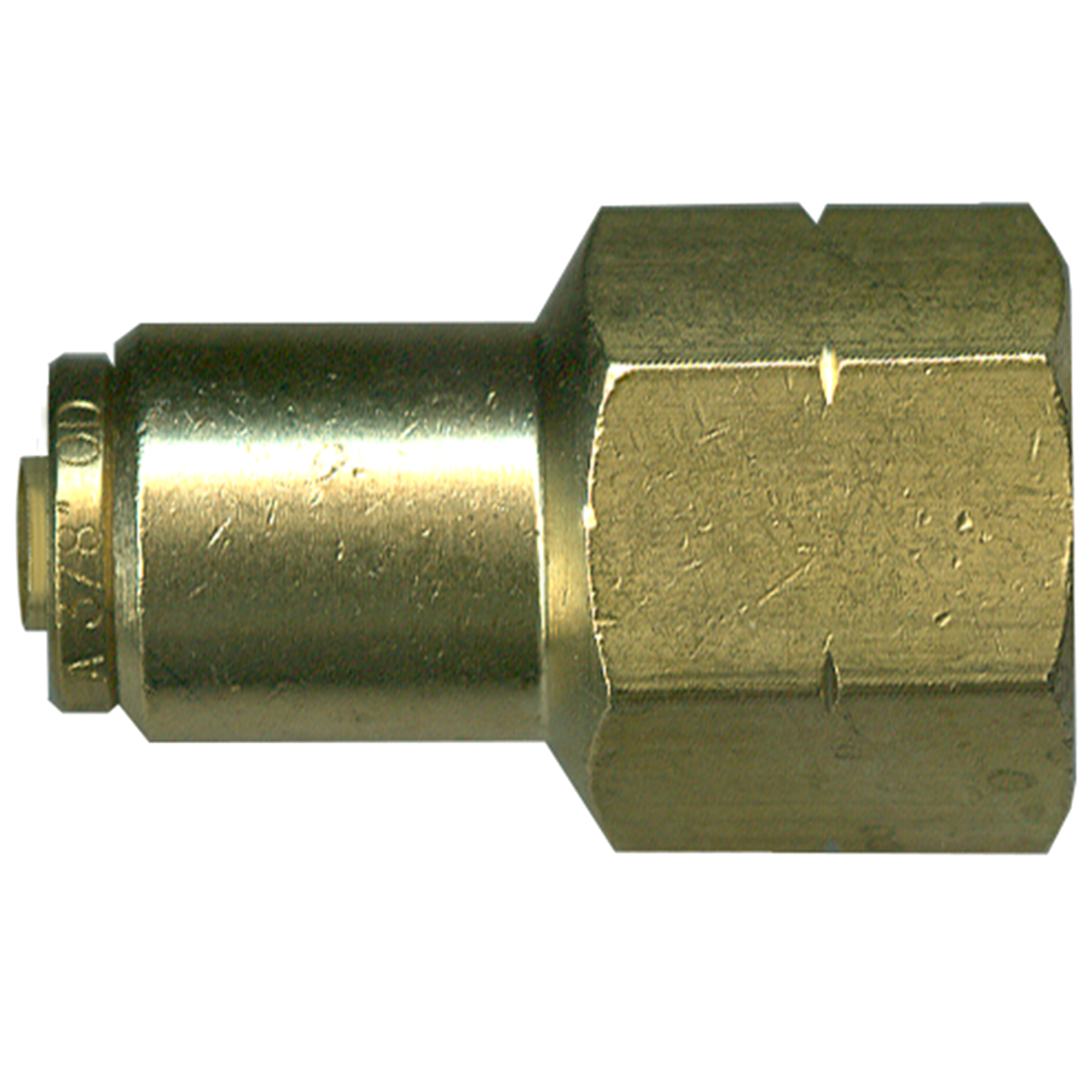 3/8 x 1/4" Brass DOT Push-To-Connect - Female NPT Connector  PC1466-6B