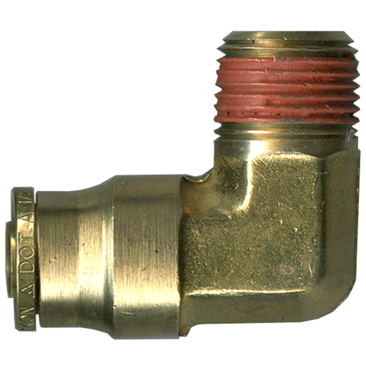 1/4 x 1/8" Brass DOT Push-To-Connect - Male NPT 90° Elbow  PC1469-4A