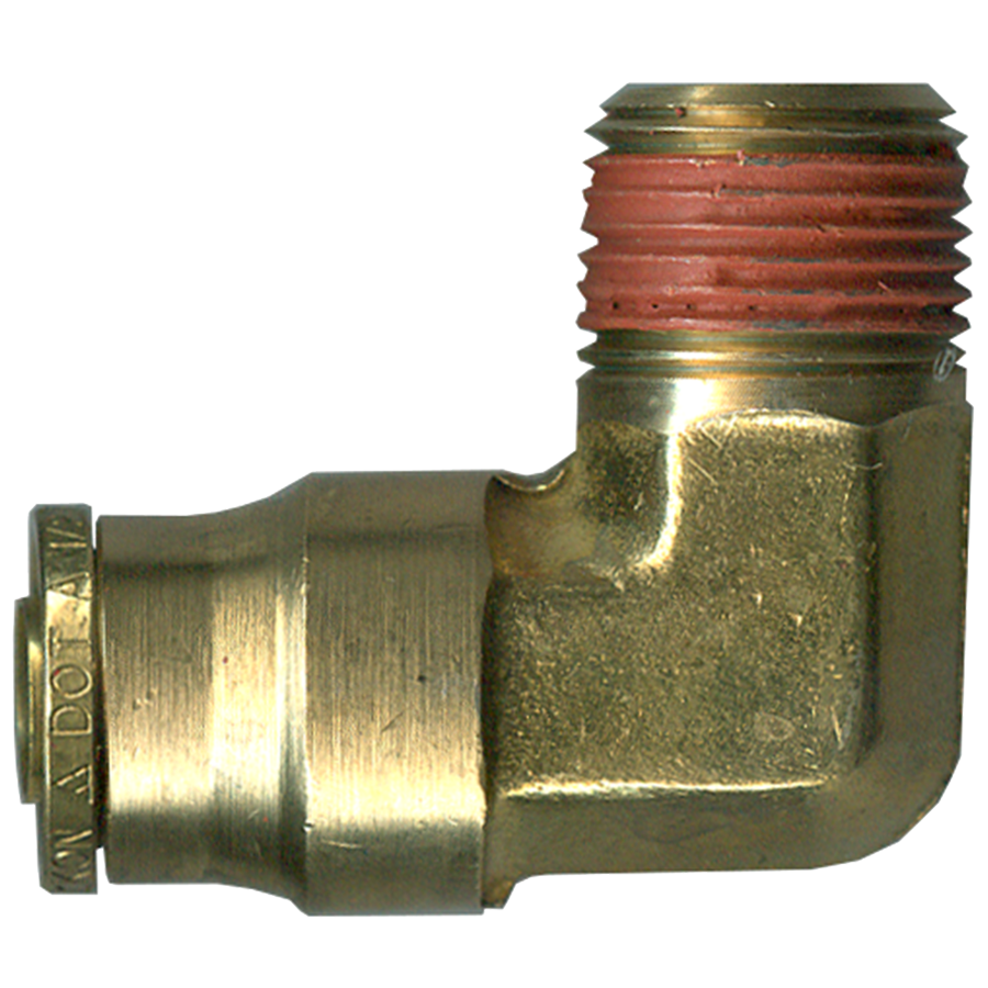 1/4 x 1/8" Brass DOT Push-To-Connect - Male NPT 90° Elbow  PC1469-4A